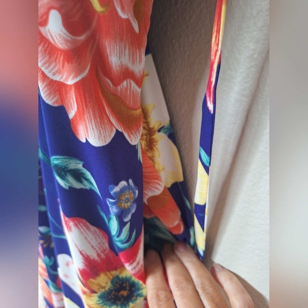 (SHELL) Moulinette Soeurs Floral Midi Dress - Blue and Pink - Picture 7 of 11